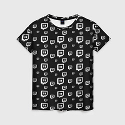 Женская футболка Twitch: Black Pattern