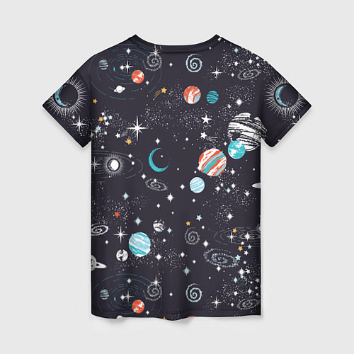 Женская футболка Загадочный космос / 3D-принт – фото 2