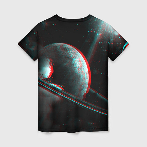 Женская футболка Cosmos Glitch / 3D-принт – фото 2