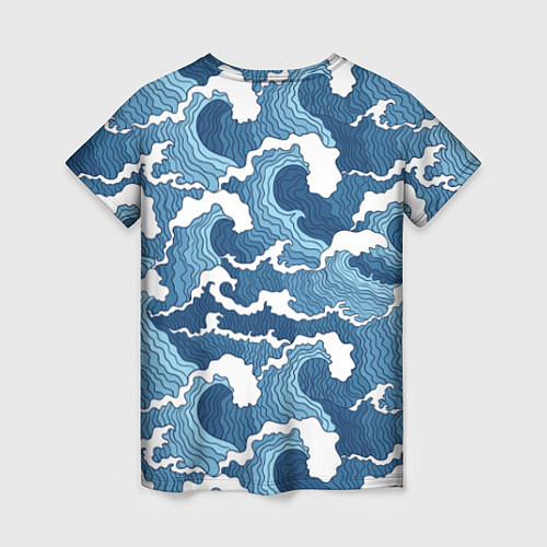Женская футболка Морские волны графика / 3D-принт – фото 2