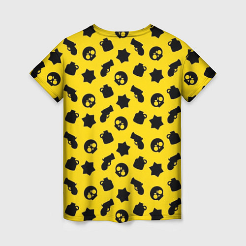 Женская футболка Brawl Stars: Yellow & Black / 3D-принт – фото 2