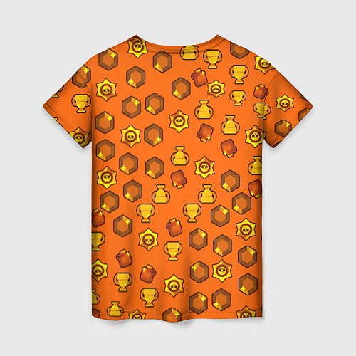 Женская футболка Brawl Stars: Orange Team / 3D-принт – фото 2