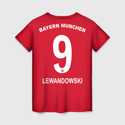 Женская футболка FC Bayern: Lewandowski Home 19-20 / 3D-принт – фото 2