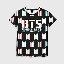 Футболка женская BTS: Black Pattern, цвет: 3D-принт