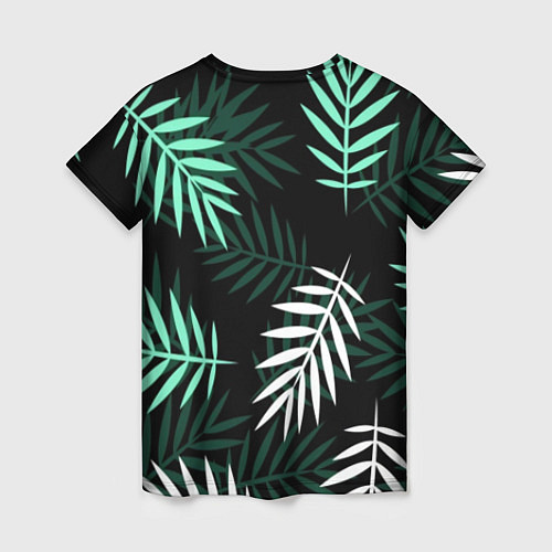 Женская футболка Листья пальмы / 3D-принт – фото 2