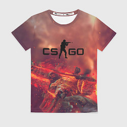 Женская футболка CS GO logo abstract style