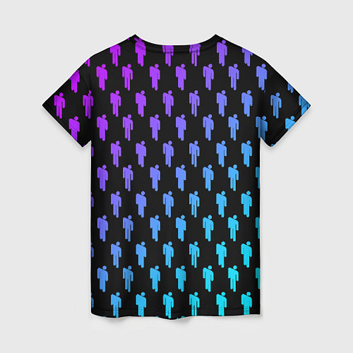 Женская футболка Billie Eilish: Neon Pattern / 3D-принт – фото 2