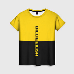 Футболка женская BILLIE EILISH: Yellow & Black, цвет: 3D-принт