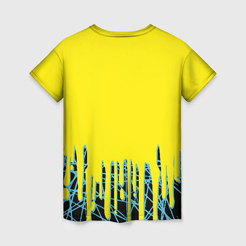 Женская футболка Cyberpunk 2077: Yellow Style / 3D-принт – фото 2