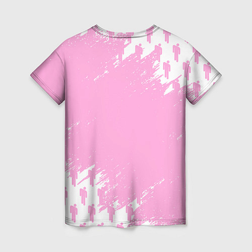 Женская футболка Billie Eilish: Pink Style / 3D-принт – фото 2
