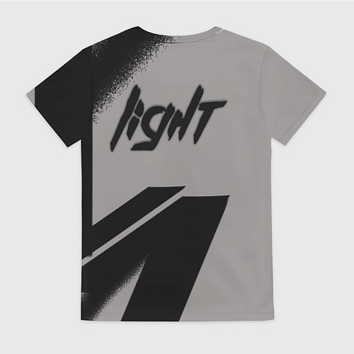 Женская футболка Light greyesports / 3D-принт – фото 2