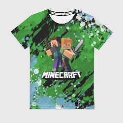Футболка женская Minecraft Майнкрафт, цвет: 3D-принт