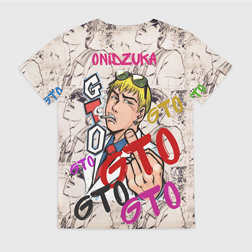 Женская футболка GTO Онидзука / 3D-принт – фото 2