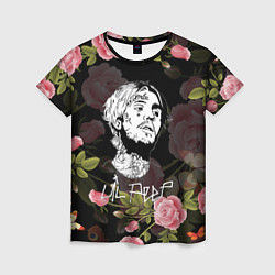 Женская футболка LIL PEEP ROSES