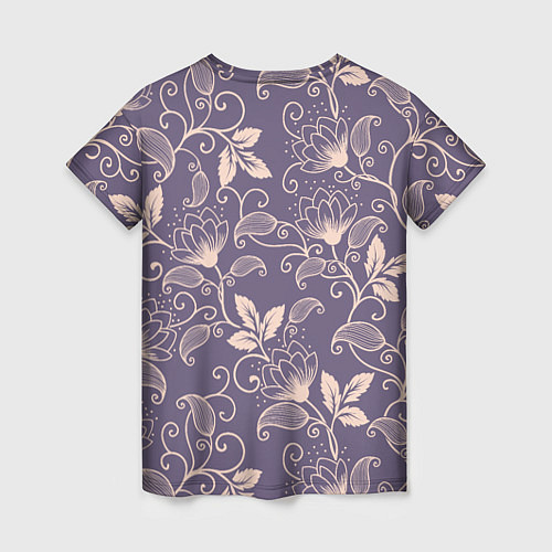 Женская футболка Узоры Цветы / 3D-принт – фото 2