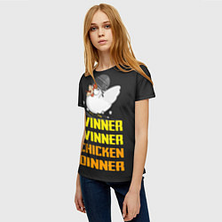 Футболка женская Winner Chicken Dinner, цвет: 3D-принт — фото 2