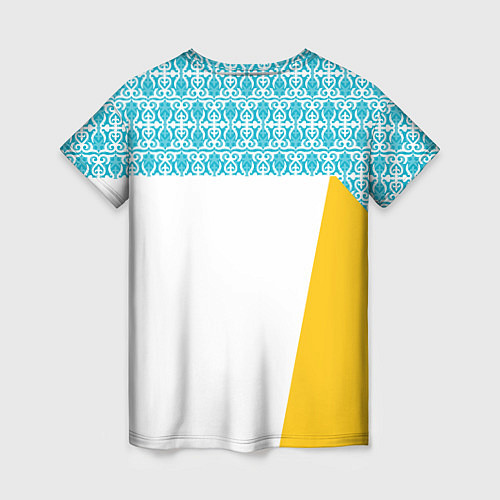 Женская футболка Казахстан Форма / 3D-принт – фото 2