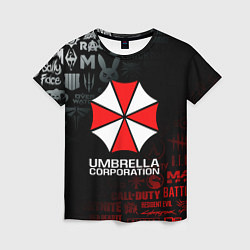 Футболка женская RESIDENT EVIL UMBRELLA CORP, цвет: 3D-принт