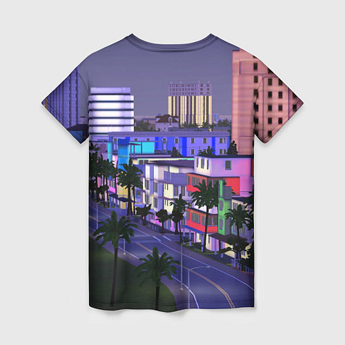 Женская футболка Grand Theft Auto Vice City / 3D-принт – фото 2