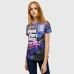 Футболка женская Grand Theft Auto Vice City, цвет: 3D-принт — фото 2
