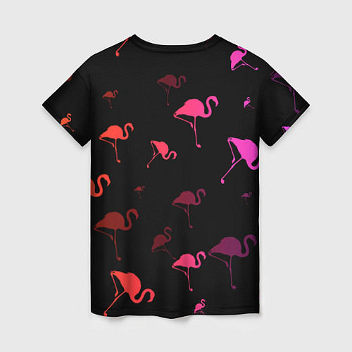 Женская футболка Фламинго / 3D-принт – фото 2