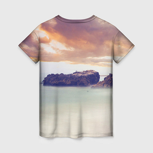 Женская футболка Sea Sunset Horse / 3D-принт – фото 2