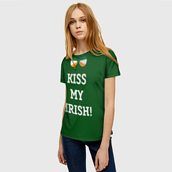 Футболка женская Kiss my Irish, цвет: 3D-принт — фото 2