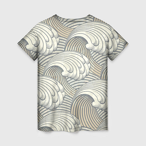 Женская футболка Арт волны / 3D-принт – фото 2