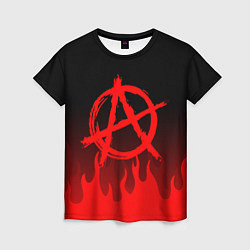 Футболка женская АНАРХИЯ, цвет: 3D-принт