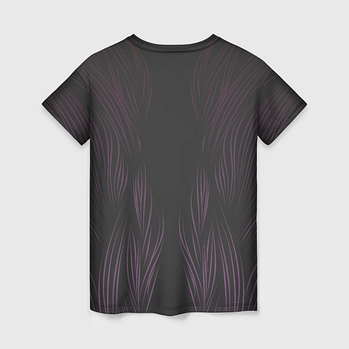 Женская футболка Фиолетовое пламя / 3D-принт – фото 2