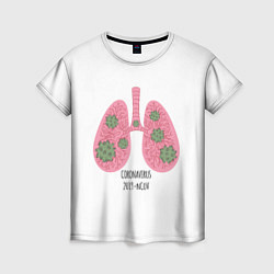 Женская футболка Coronavirus