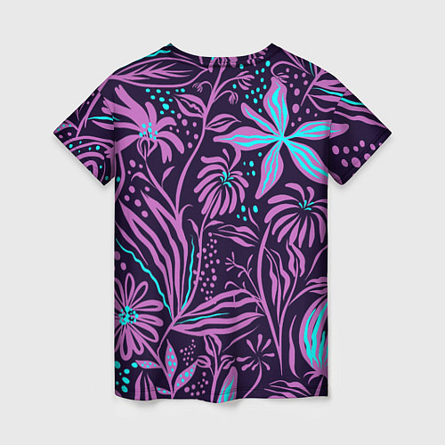 Женская футболка Цветы / 3D-принт – фото 2