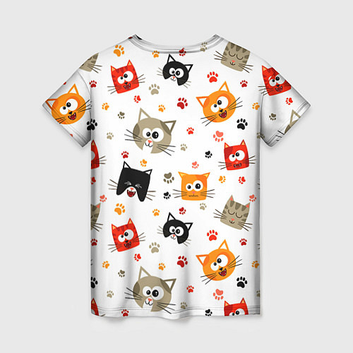 Женская футболка Котики с лапками / 3D-принт – фото 2