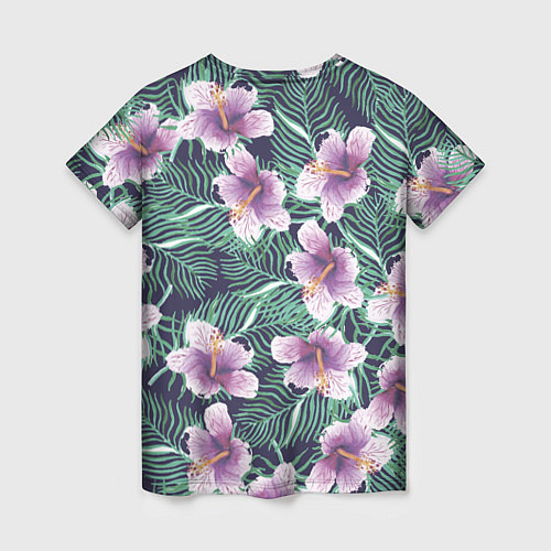 Женская футболка Тропический цветок / 3D-принт – фото 2