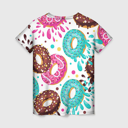 Женская футболка Любитель пончиков / 3D-принт – фото 2
