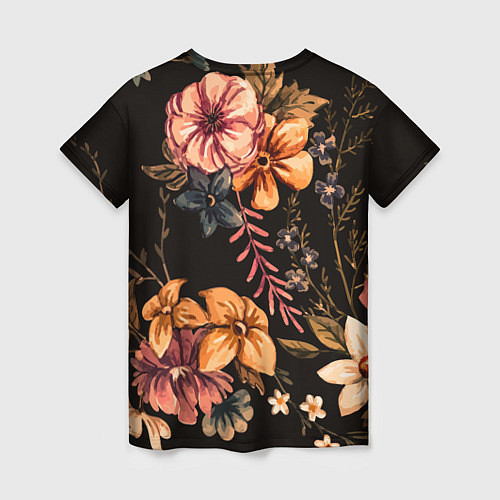 Женская футболка Цветы / 3D-принт – фото 2