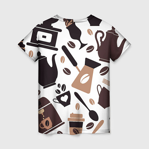 Женская футболка Coffee / 3D-принт – фото 2