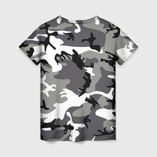Женская футболка Автомобильные войска камуфляж / 3D-принт – фото 2