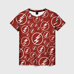 Футболка женская The Flash Logo Pattern, цвет: 3D-принт