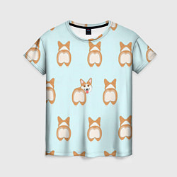 Женская футболка Корги