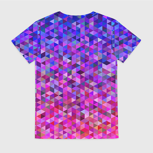 Женская футболка Треугольники мозаика пиксели / 3D-принт – фото 2