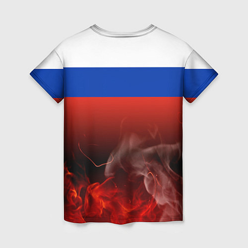 Женская футболка Россия огонь / 3D-принт – фото 2