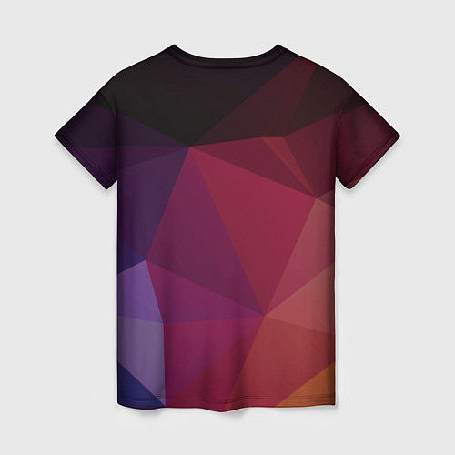 Женская футболка Полигональный фон / 3D-принт – фото 2