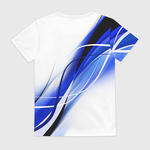 Женская футболка GEOMETRY STRIPES BLUE / 3D-принт – фото 2