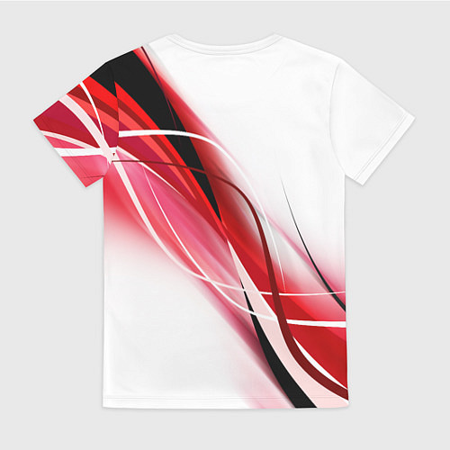 Женская футболка GEOMETRY STRIPES RED / 3D-принт – фото 2
