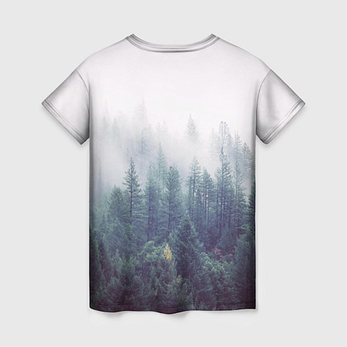 Женская футболка Сибирский лес / 3D-принт – фото 2