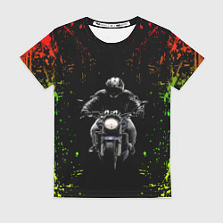 Футболка женская МОТОЦИКЛЫ, цвет: 3D-принт