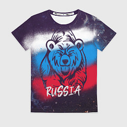 Женская футболка Russia Bear