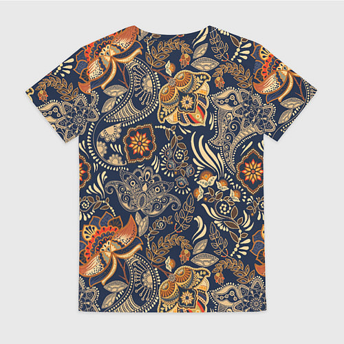 Женская футболка Узор орнамент цветы этно / 3D-принт – фото 2