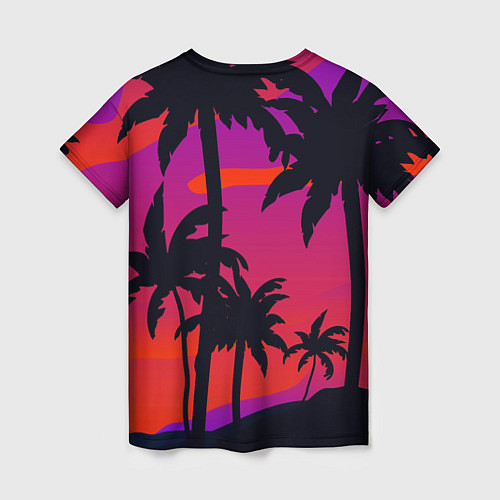 Женская футболка Тропический пляж / 3D-принт – фото 2